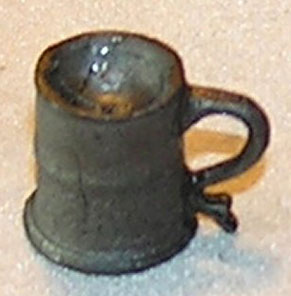 Dollhouse Miniature Mug-Pewter Color